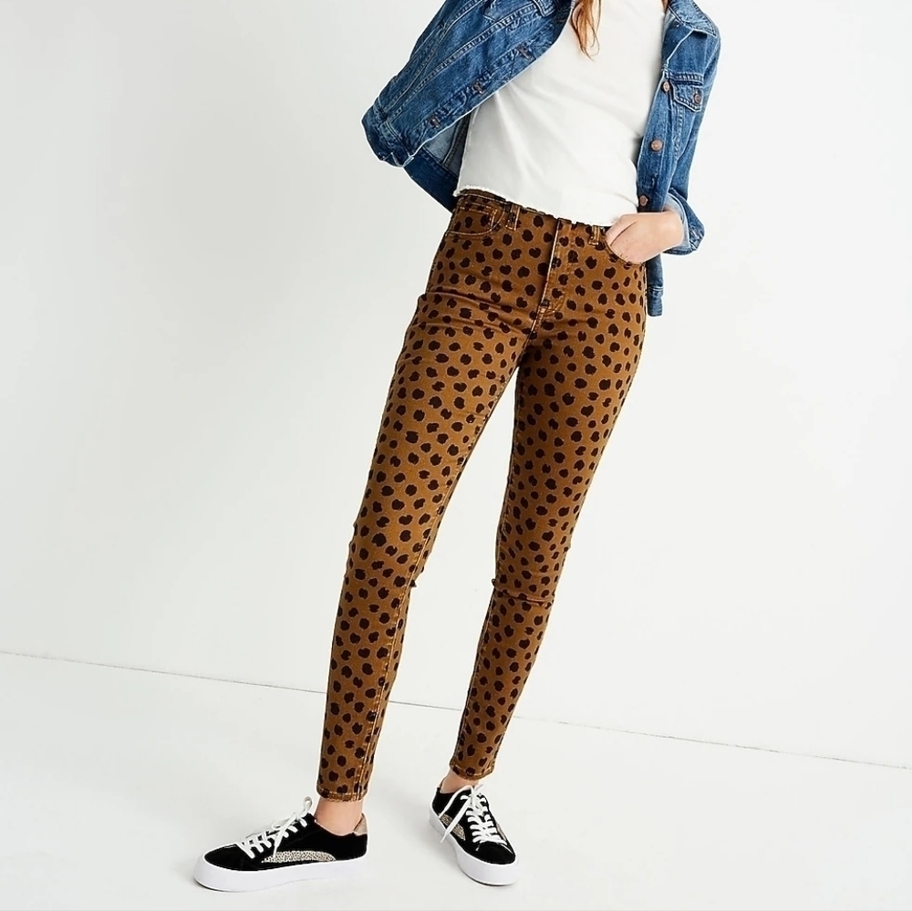 Madewell Spotted High-Rise Skinny Jeans 26